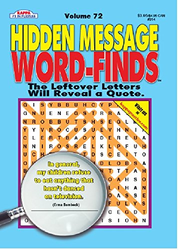 HIDDEN MESSAGE WORD-FINDS PUZZLE BOOK - VOLUME 72 By Kappa Books ...