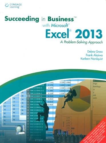 microsoft office excel 2013 cengage publisher