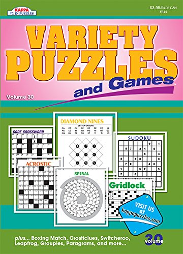 VARIETY PUZZLES AND GAMES VOL 30 By Kappa Books Publishers Excellent 